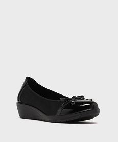 ballerines confort avec empiecements vernis femme noir ballerinesH237701_2