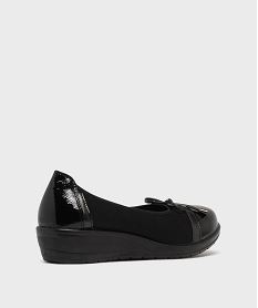 ballerines confort avec empiecements vernis femme noir ballerinesH237701_4