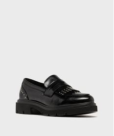 mocassins a clous et epaisse semelle crantee femme noir standard mocassinsH238601_2