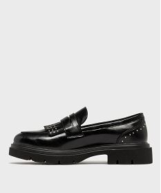 mocassins a clous et epaisse semelle crantee femme noir standard mocassinsH238601_3