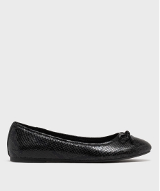GEMO Ballerines plates avec petit noeud femme - Valentina Baldano noir vif