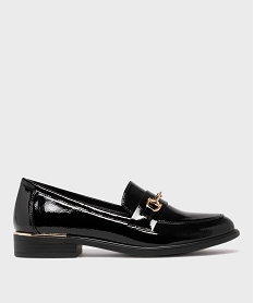 GEMO Mocassins vernis avec bijou métallique femme - Valentina Baldano noir vif