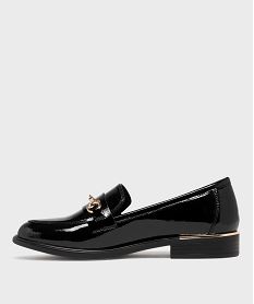mocassins vernis avec bijou metallique femme - valentina baldano noir vif mocassinsH241201_3