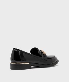 mocassins vernis avec bijou metallique femme - valentina baldano noir vif mocassinsH241201_4
