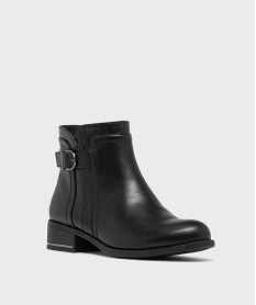 boots a talon plat et boucle decorative femme noir standardH241701_2