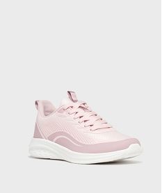 baskets basses en mesh legeres femme roseH244401_2