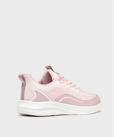 baskets basses en mesh legeres femme roseH244401_4