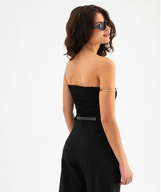 bustier smockee 100 coton femme noir standard debardeursH245701_3