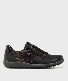 GEMO Derbies sportswear à bout carré femme noir standard