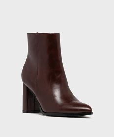 boots a talon haut et bout pointu unies femme rougeH247601_2