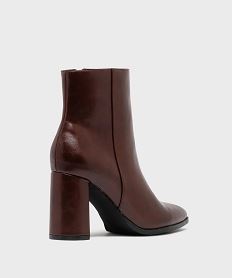 boots a talon haut et bout pointu unies femme rougeH247601_4