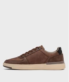 baskets basses a semelle epaisse homme brunH251301_4