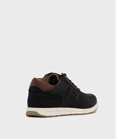 baskets de ville a lacets et zip homme noir standardH252501_4
