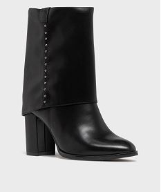 bottines fourreau a revers amovible femme - follow me noir standardH254201_2