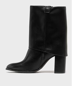 bottines fourreau a revers amovible femme - follow me noir standardH254201_3