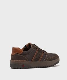baskets basses de ville a zip homme - relife marron fonceH254601_4
