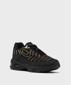 baskets en mesh a semelle epaisse avec bulle dair translucide homme noirH254801_3