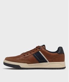 baskets basses multimatieres a semelle epaisse homme - lee cooper marron vifH256201_3