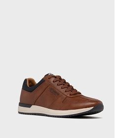 baskets de ville avec col contrastant homme - lee cooper brunH257601_3