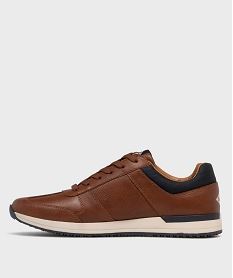 baskets de ville avec col contrastant homme - lee cooper brunH257601_4