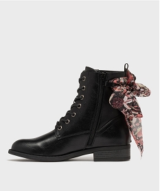 boots a lacets et zip avec foulard a nouer femme [missing] noir standardH260701_3