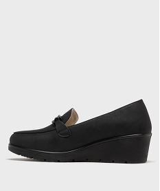 mocassins confort avec chaine sur le dessus femme noir mocassinsH260801_3