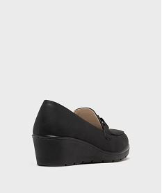 mocassins confort avec chaine sur le dessus femme noir mocassinsH260801_4