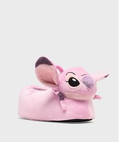 chaussons peluche fantaisie fille - stitch roseH264101_2