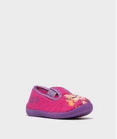 chaussons pantoufles en velours imprime fille - la patpatrouille roseH264201_2