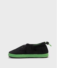 chaussons en velours avec motif jeu video garcon - minecraft noir standardH264501_3