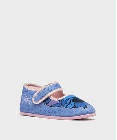 chaussons babies en velours imprime fille - stitch bleu standardH265901_2