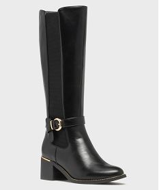 bottes avec bande elastique sur le cote femme - valentina baldano noir standardH267201_2