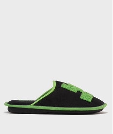 GEMO Chaussons mules en velours imprimés garçon - Minecraft vert standard