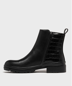 boots avec empiecement texture et semelle crantee femme - 5 miles[missing] noir vifH278701_3