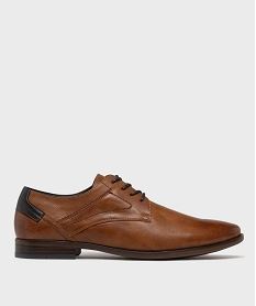 derbies bicolores a details textures homme brunH280801_2