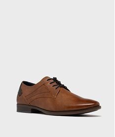 derbies bicolores a details textures homme brunH280801_3