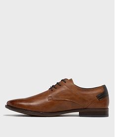 derbies bicolores a details textures homme brunH280801_4