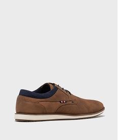 derbies texturees a detail jean semelle sport homme brunH281401_4