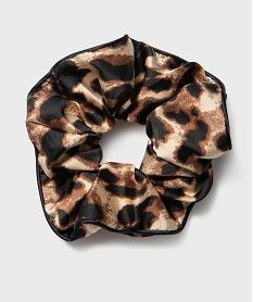 chouchou cheveux en satin leopard femme beige standard accessoires cheveuxH284701_3