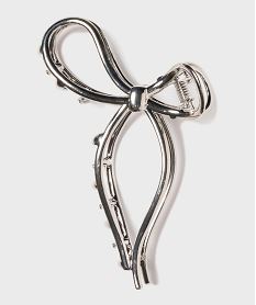 pince crabe pour les cheveux en metal en forme de noeud argente accessoires cheveuxH285701_3