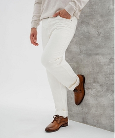 GEMO Derbies à garants perforés et bout amande homme marron vif