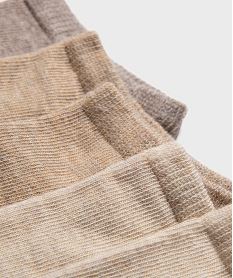 chaussettes femme ultra courtes unies (lot de 5) beige standardH287801_2