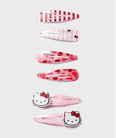 GEMO Pinces clic-clac pour les cheveux fille (lot de 6) - Hello Kitty rose standard