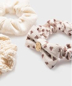 chouchou en tissu fille (lot de 3) - lulucastagnette beige standardH289701_4