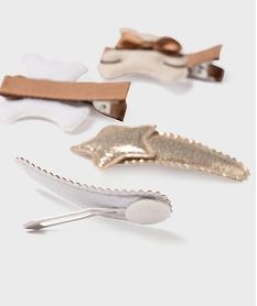 pinces pour les cheveux fille (lot de 4) - lulucastagnette marron standardH291101_4