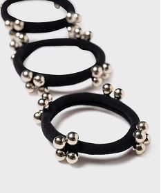 elastiques pour les cheveux avec perles (lot de 3) noir standard accessoires cheveuxH292701_4