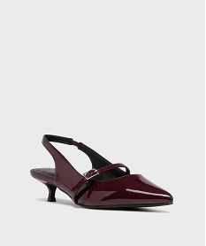 escarpins kitten heels a bout pointu et talon ouvert femme rougeH294001_2