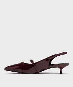 escarpins kitten heels a bout pointu et talon ouvert femme rougeH294001_3