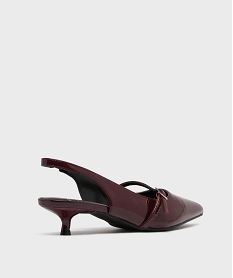 escarpins kitten heels a bout pointu et talon ouvert femme rougeH294001_4