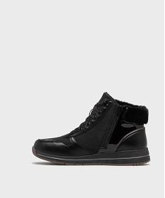 boots confort avec talon compense et doublure chaude femme noir standard bottines bottesH295401_3